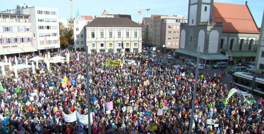 Klimademo in Augsburg
