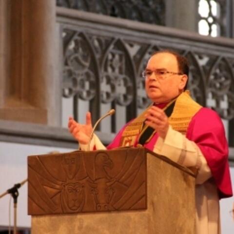 Domkapitular Prälat Dr. Bertram Meier predigte zum Abschluss des 40-stündigen Gebetes.