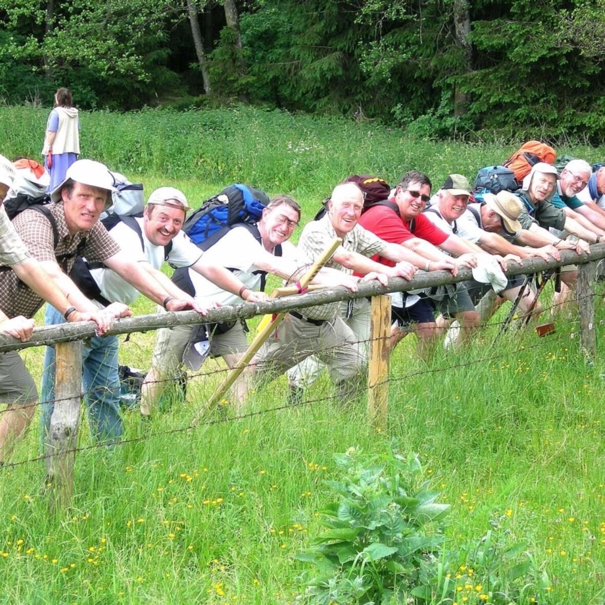 Ruhepause bei der Männerwallfahrt (Foto: Männerseelsorge/Kahl).