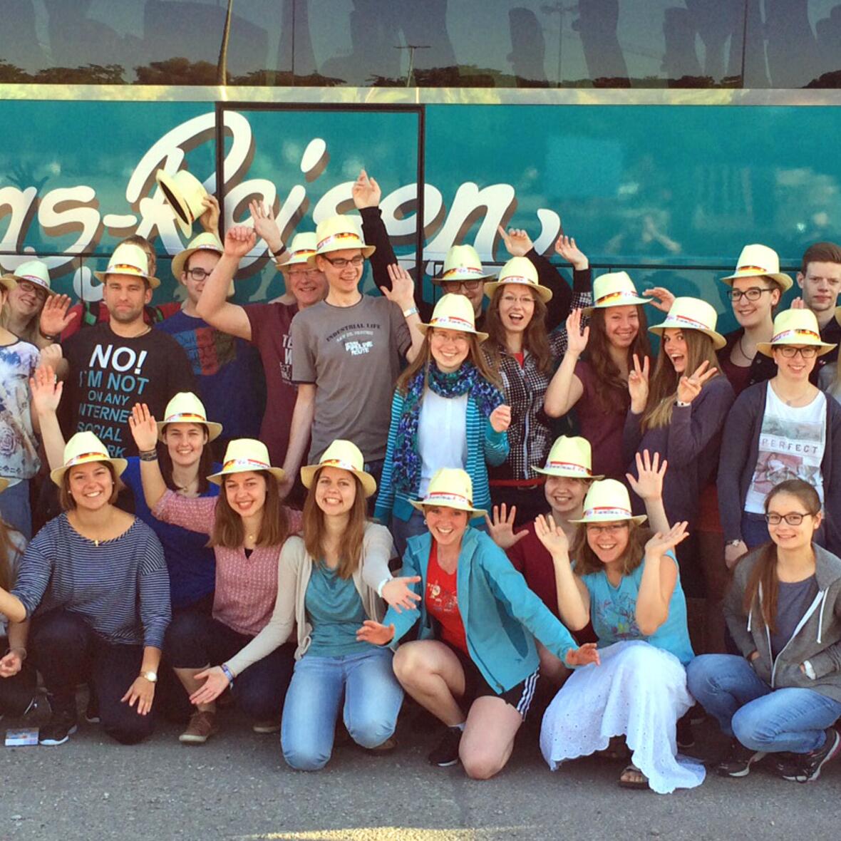 Die Augsburger Weltjugendtagspilger kurz vor der Abreise. (Foto: BJA/Ulrike Zengerle)