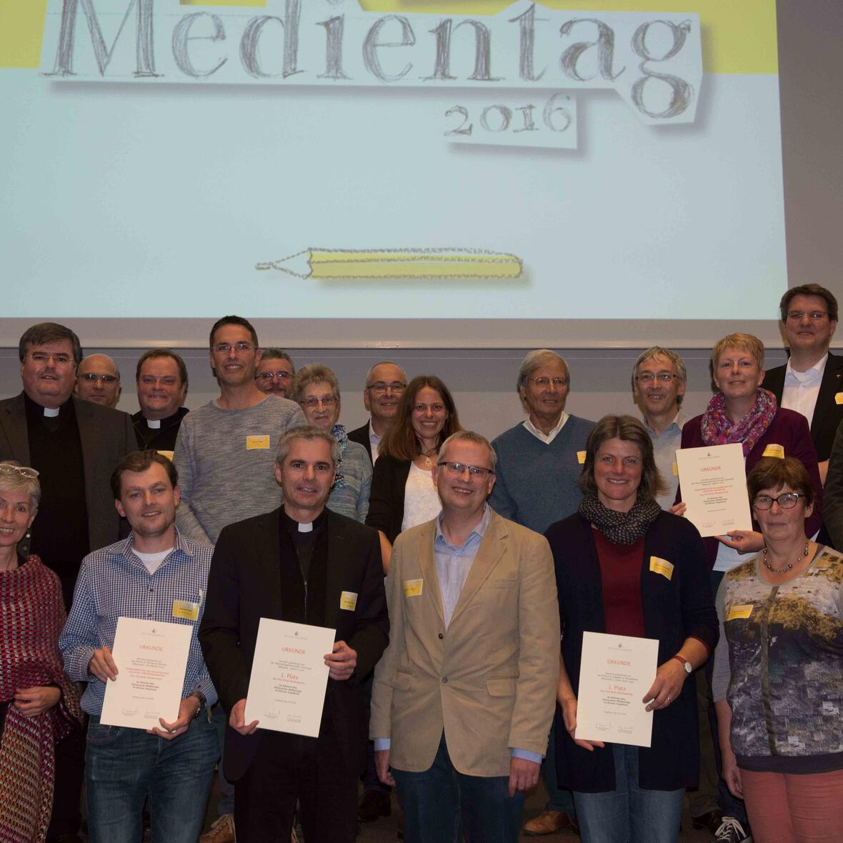 Insgesamt sieben Sieger wurden heute beim Pfarrbriefwettbewerb prämiert. Fotos: Maria Steber /pba. 