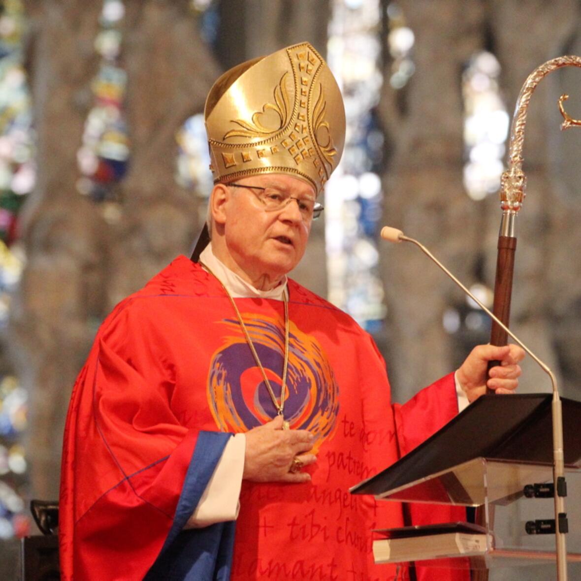Bischof Konrad rief die Gläubigen in seiner Pfingstpredigt dazu auf, sich vom Heiligen Geist leiten zu lassen. (Fotos: Annette Zoepf / pba)