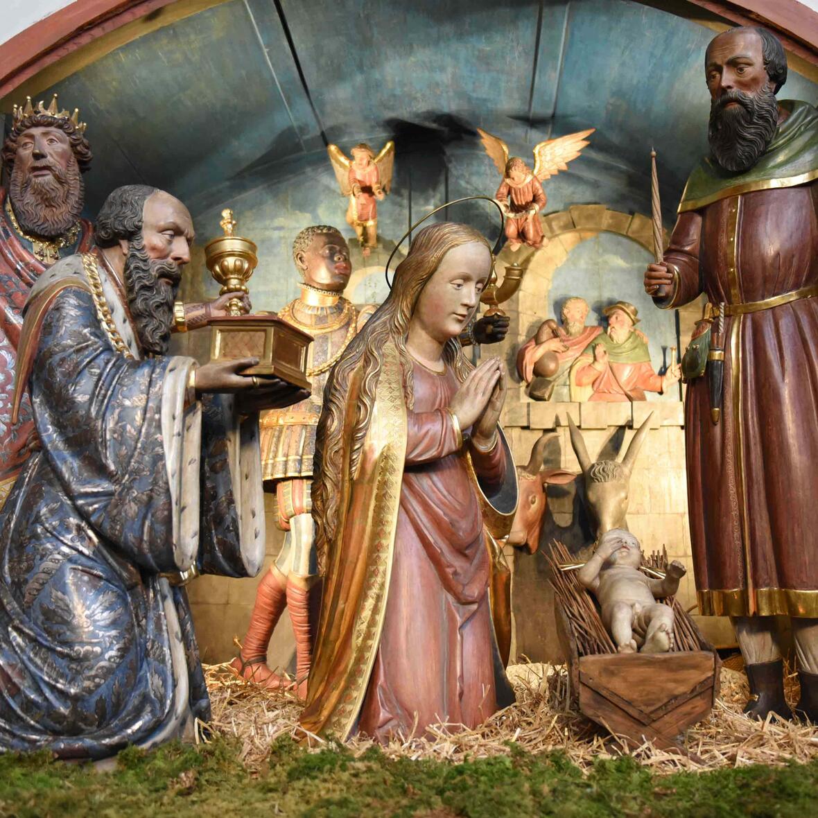 Weihnachtskrippe im Augsburger Dom (Foto: Maria Steber / pba).