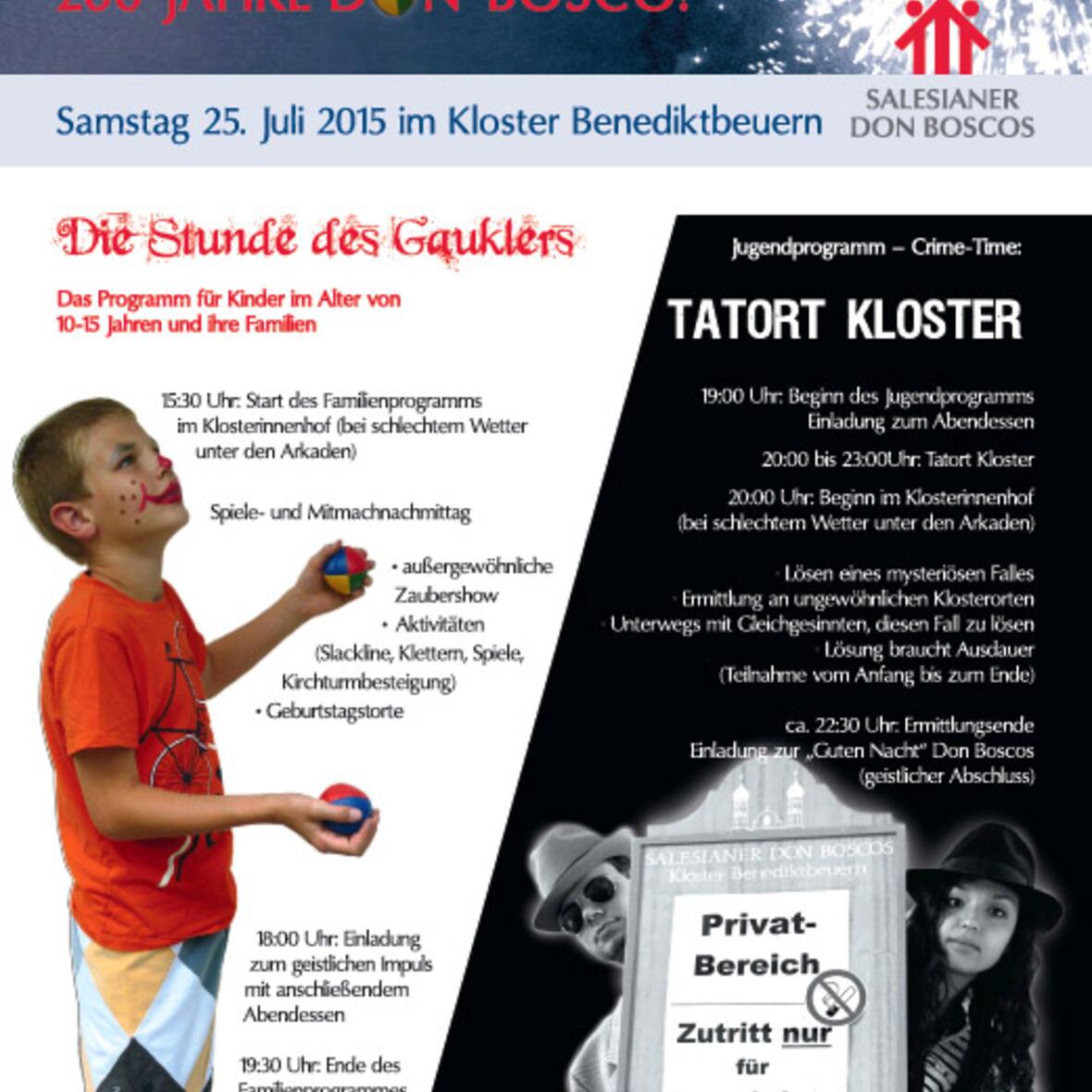 Foto: Plakat Kloster Benediktbeuern