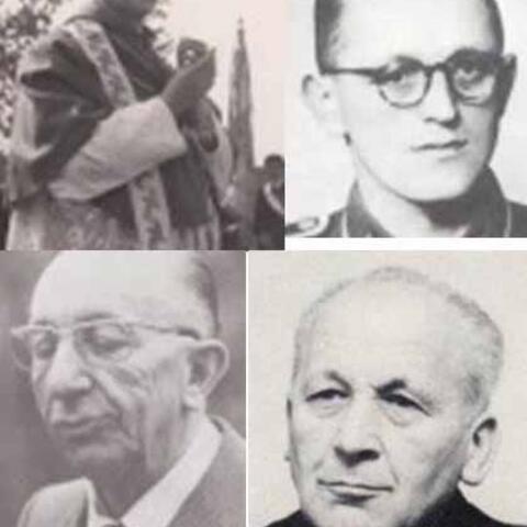 li. oben im Uhrzeigersinn: Prälat Dr. Joseph Hörmann, Anton Kaiser, Pfarrer Alois Vogg, Anton Setzer (Fotos:privat)