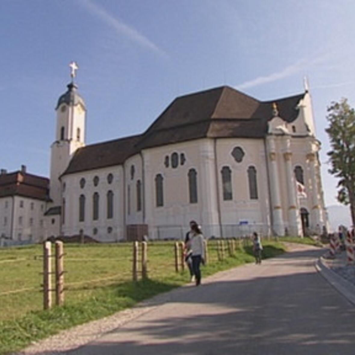 Juwel im Pfaffenwinkel: die Wieskirche. Foto: BR