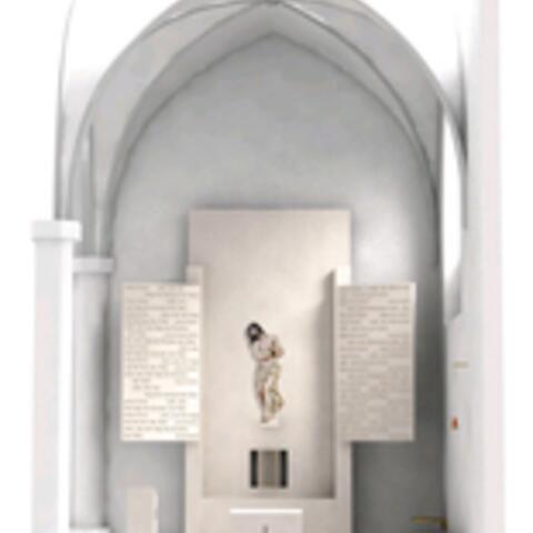 Modell-Ansicht der vor kurzem vorgestellten Altargestaltung für den Hohen Dom zu Augsburg (Grafik: Architekturbüro Huber).