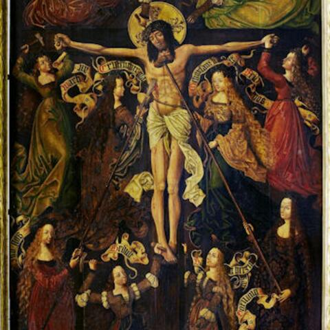 Kreuzigung Christi durch die Tugenden (Foto: Wameser).