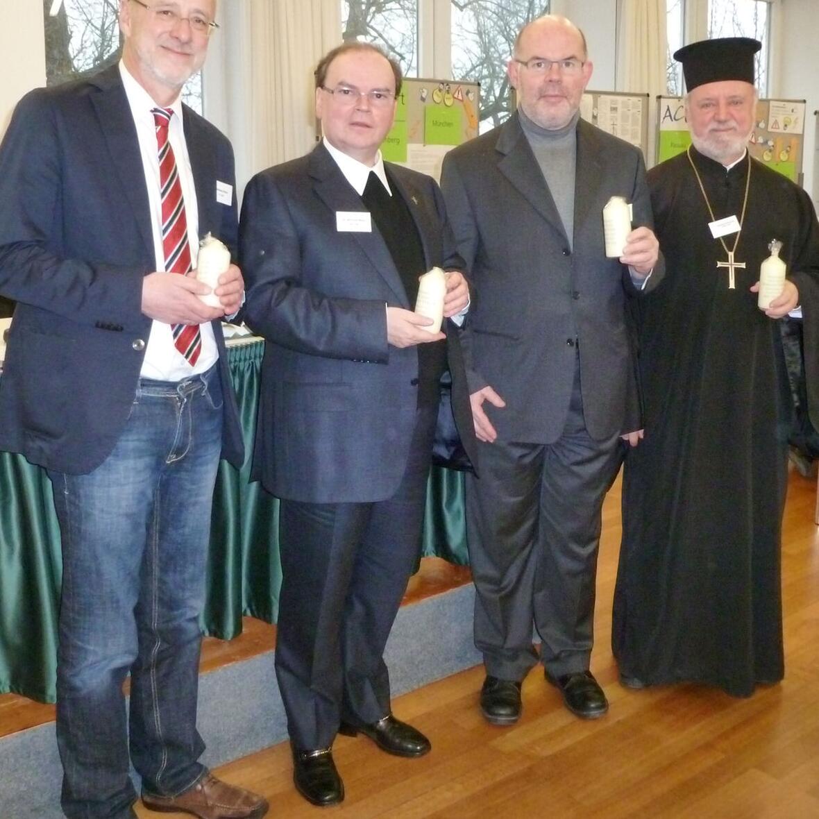 Von links: Wolfgang Rieker, Bertram Meier, Hans-Martin Weiss, Apostolos Malamoussis. Foto: ACK