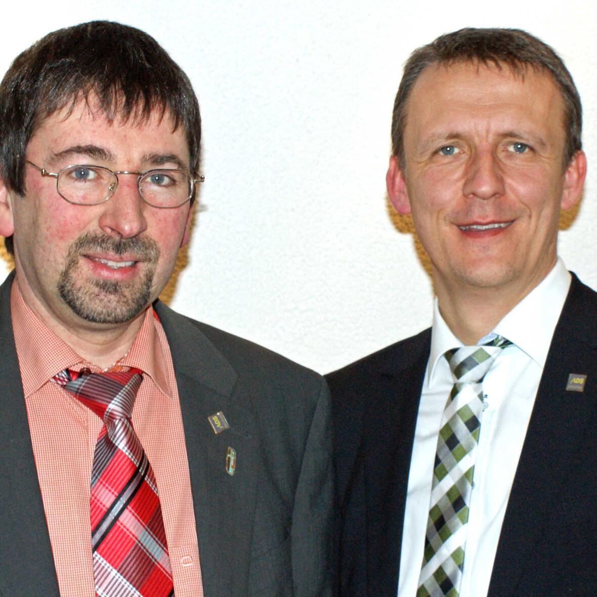 Der neugewählte Vorsitzende Klaus Probst (links) und sein Vorgänger Martin Salzmann aus Rankweil in Österreich. (Foto: Wendelin Kiser)