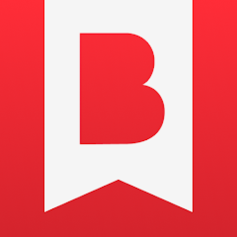 Rotes Logo mit einem B.