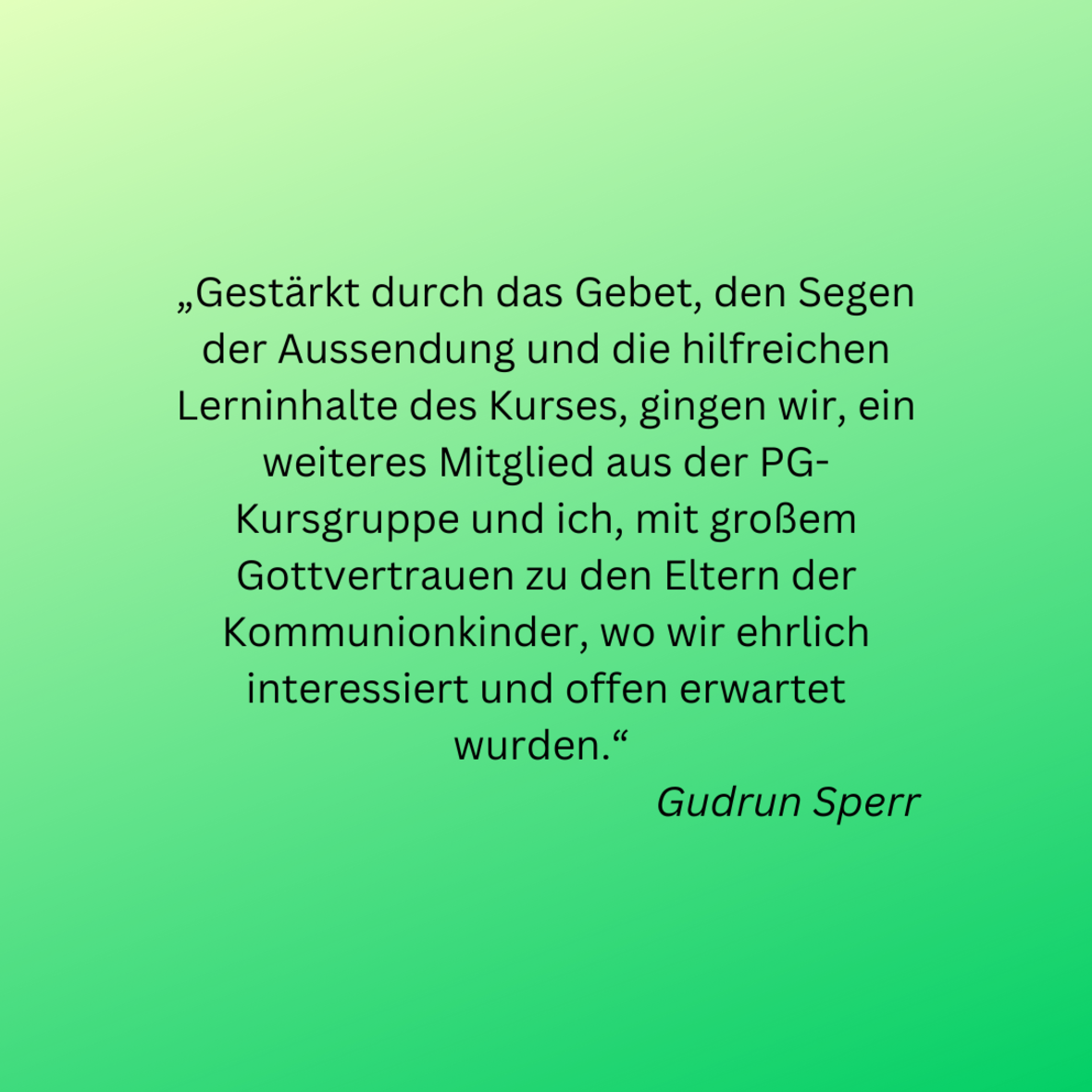 Schwarzer Text auf grünem Hintergrund.