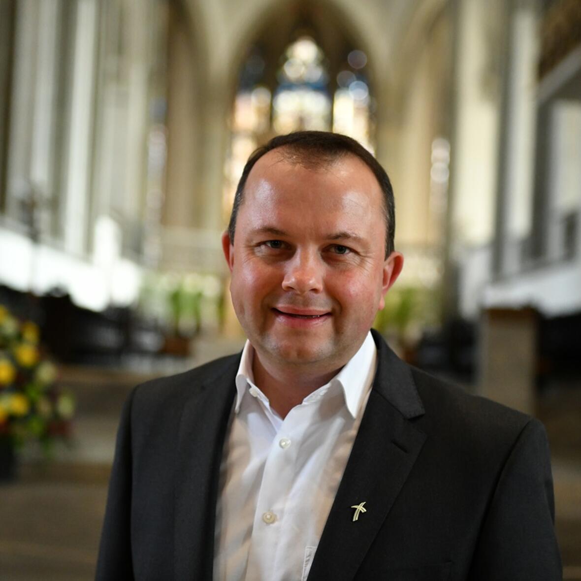 Pfarrer Reinfried Rimmel im Hohen Dom zu Augsburg